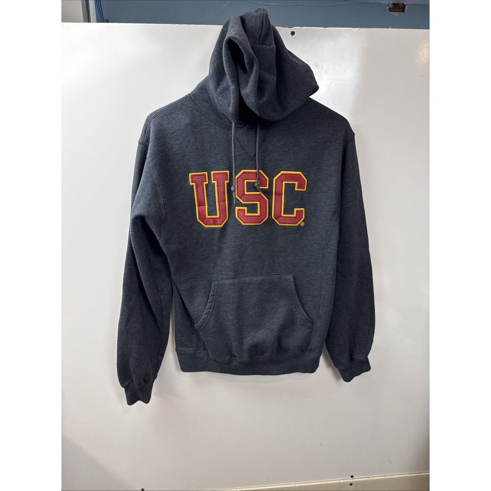 Heritage Collection USC Trojans Hoodie Sweatshirt Gray Unisex Size Medium - EUC